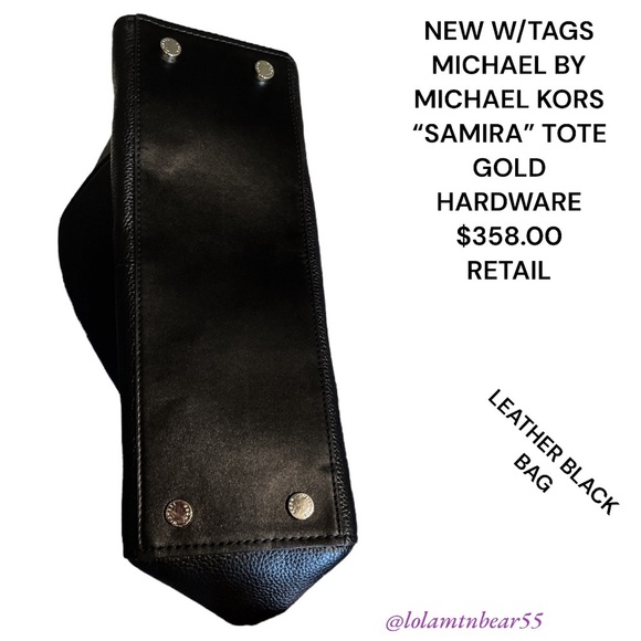 MICHAEL BY MICHAEL KORS “SAMIRA” BLACK LRG TOTE/PURSE BRAND NEW WITH TAGS - Picture 10 of 14